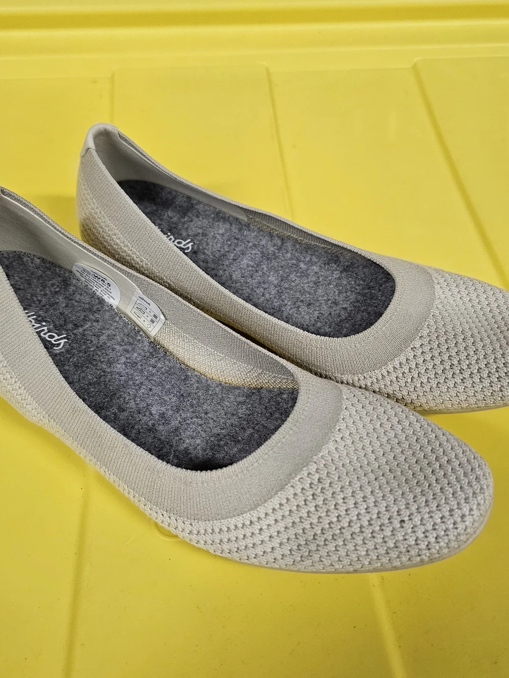 allbirds Tree Breezer Knit Ballet Flat in Light Beige